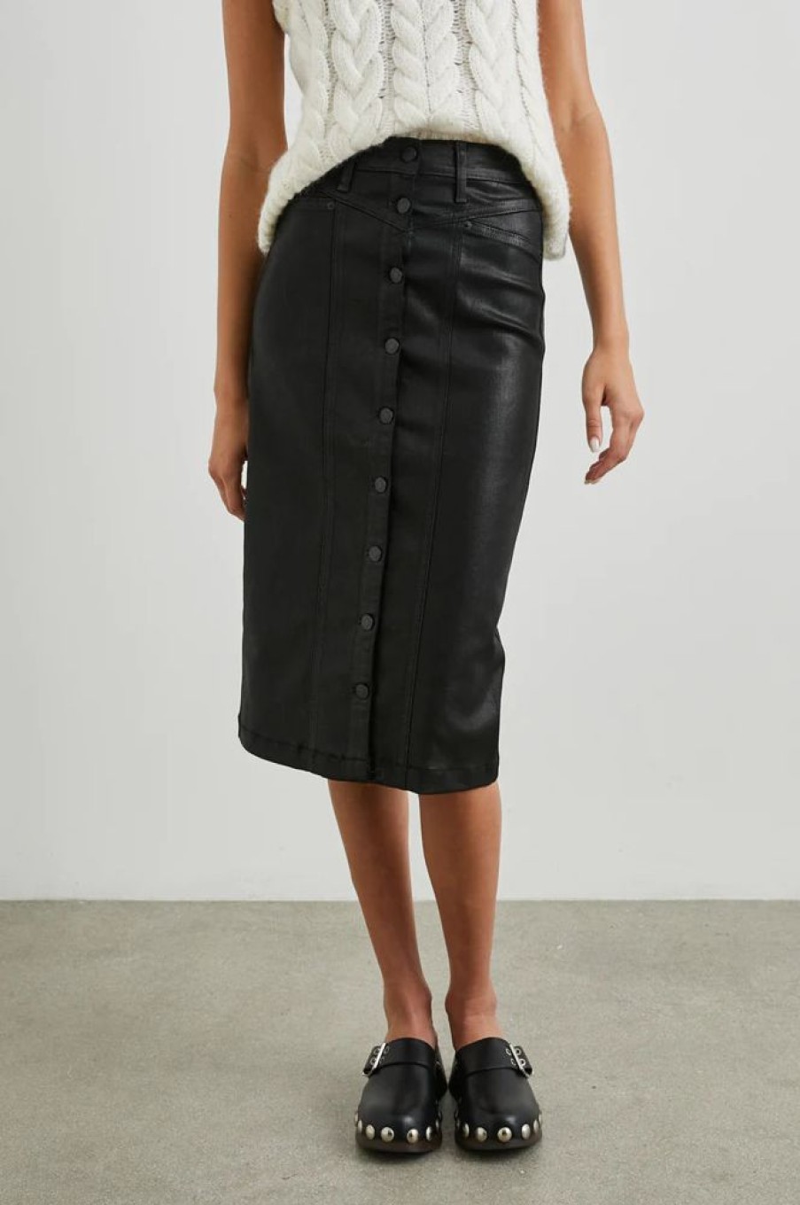 Apparel Rails | Broadway Skirt Coated Noir