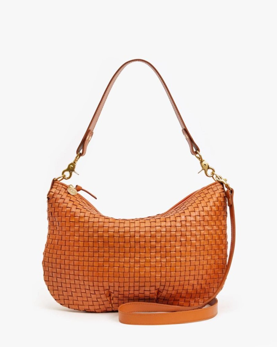 Handbags Clare V. | Moyen Messanger Woven Checker Natural