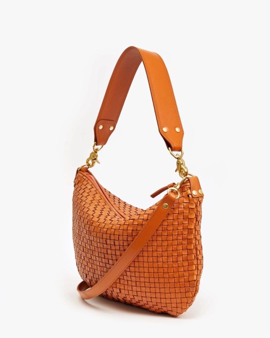 Handbags Clare V. | Moyen Messanger Woven Checker Natural