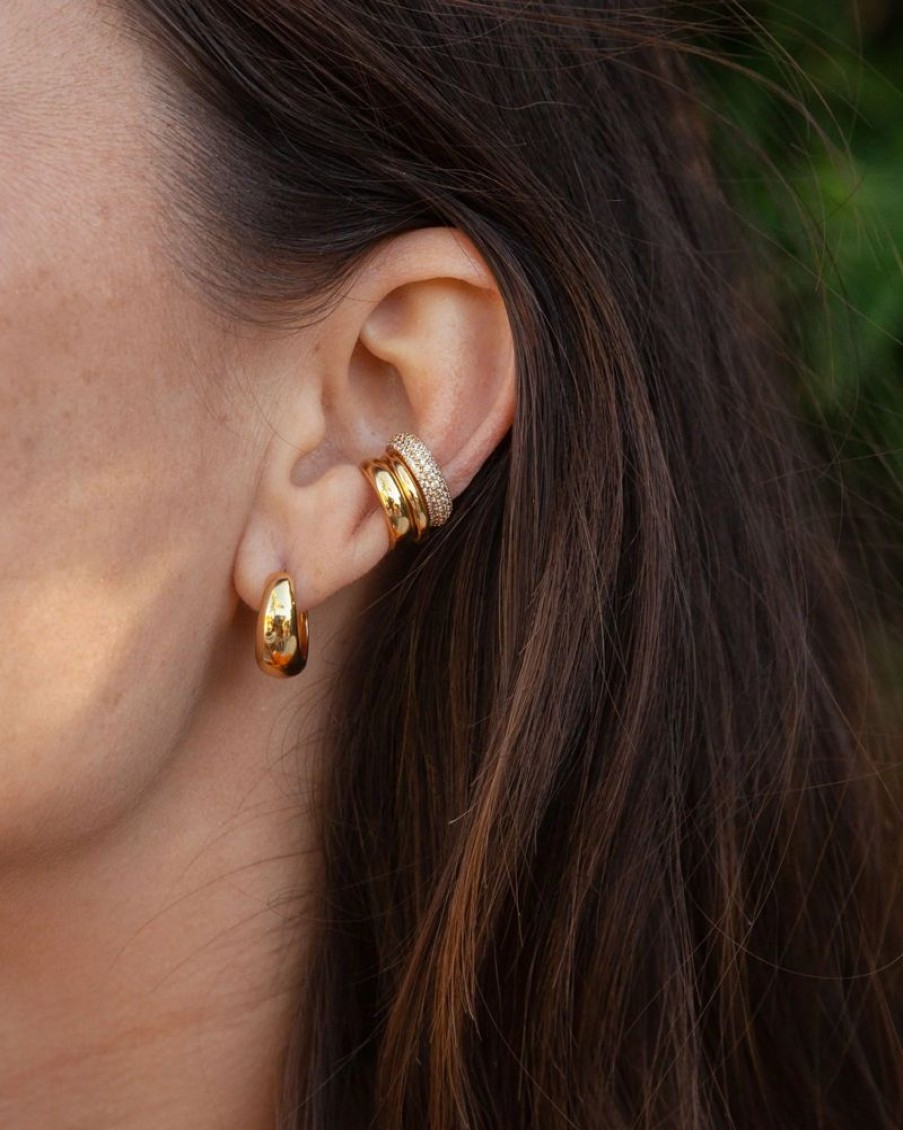 Jewelry + Accessories Jurate LA Earrings | Lara Huggie Earring Gold