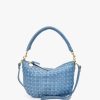 Handbags Clare V. | Petit Moyen Messanger Woven Checker Light Blue