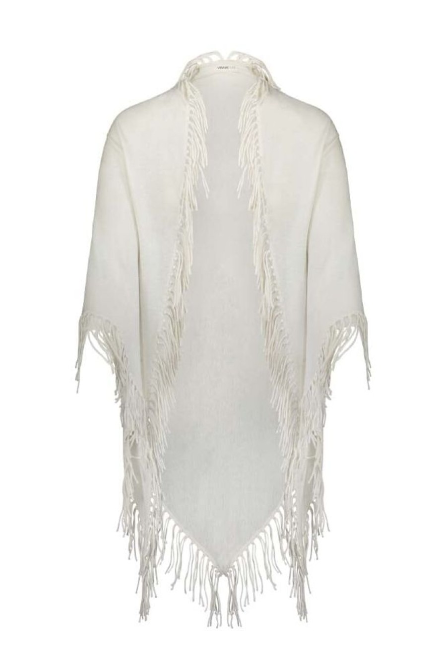 Jewelry + Accessories Minnie Rose Scarves | Cotton/ Cashmere Fringe Shawl White