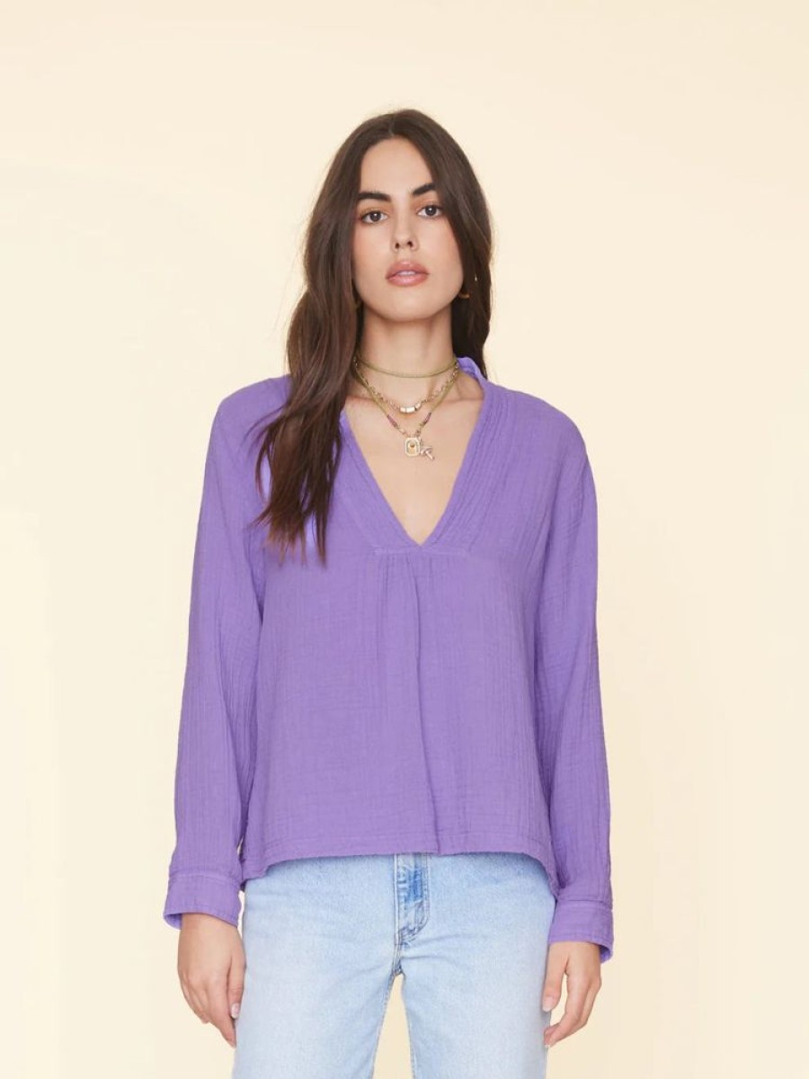 Apparel Xirena | Hutton Top Purple Dahlia