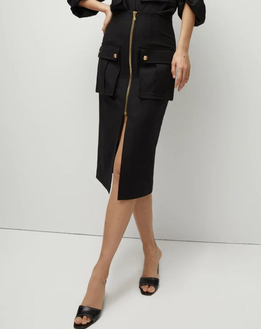 Apparel Veronica Beard | Dallas Cargo Skirt Black