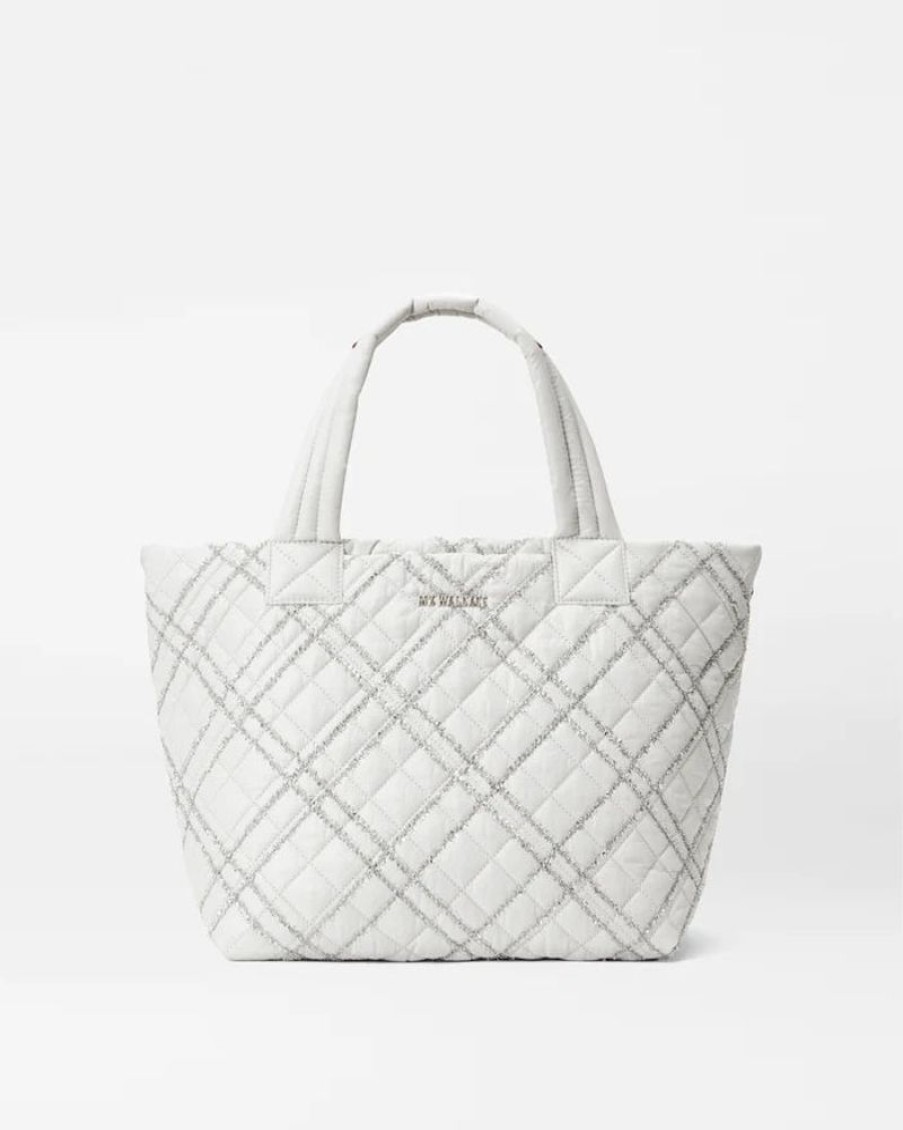 Handbags MZ Wallace | Metro Tote Deluxe Small Frost Tinsel