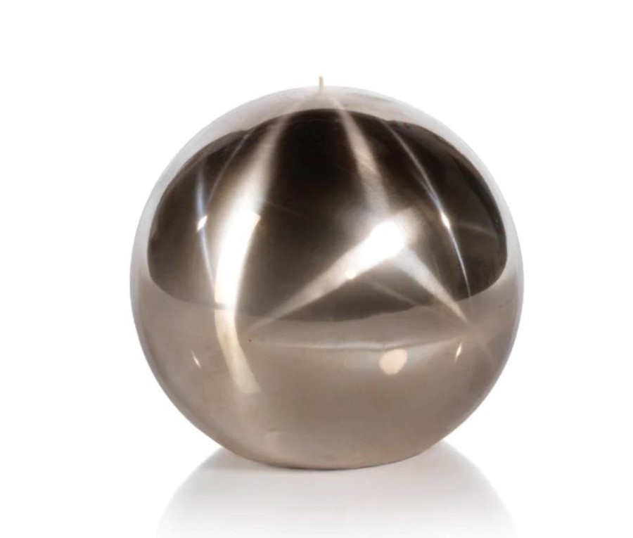 Jewelry + Accessories Zodax Candles & Diffusers | Titanium Ball Candle 6" Gold