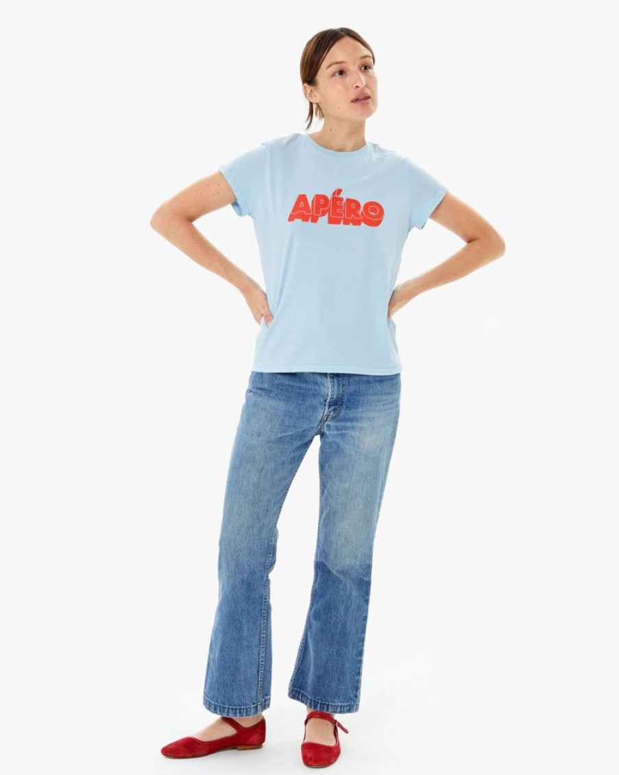 Apparel Clare V. | Classic Tee Apero Light Blue