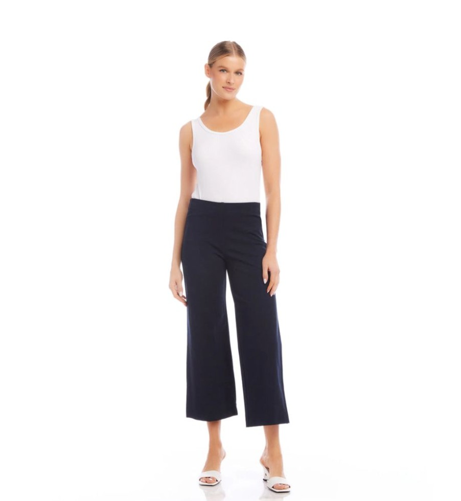 Apparel Fifteen Twenty | Wide Leg Cropped Pants Navy