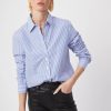 Apparel Theshirt | The Boyfriend Shirt Blue/ White Stripe