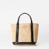 Handbags MZ Wallace | Raffia Tote Small Black Lacquer