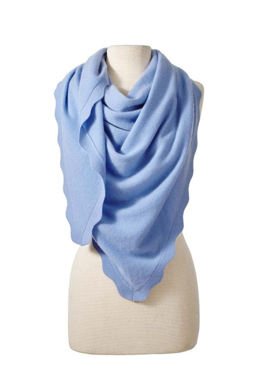 Jewelry + Accessories Alpine Cashmere Scarves | Ruffle Tri Wrap Lake Blue