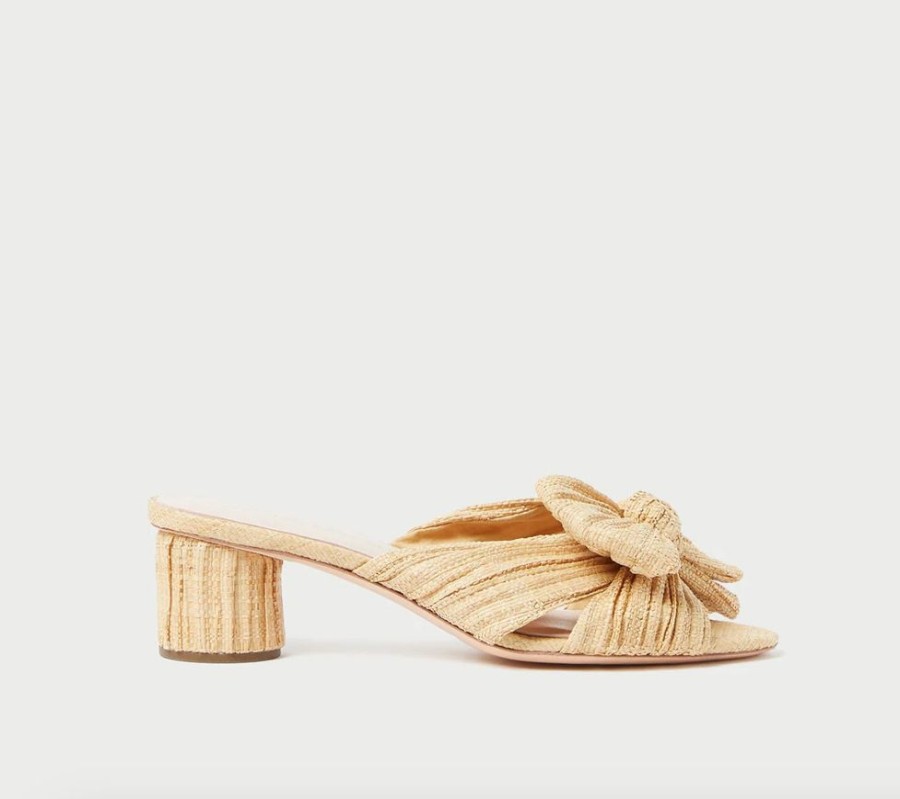 Shoes Loeffler Randall | Emilia Pleated Bow Heel Natural