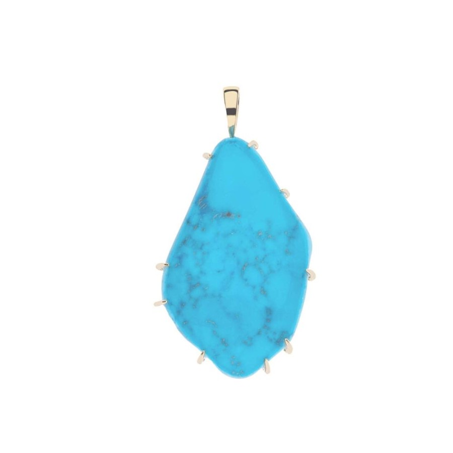 Jewelry + Accessories Jane Win Necklaces | Lucky Nugget Pendant Turquoise-Pendant Only