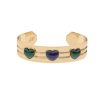 Jewelry + Accessories Jane Win Bracelets | Love Set In Stone Heart Cuff Lapis Malachite