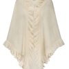 Jewelry + Accessories Minnie Rose Scarves | Cashmere Ruffle Shawl White