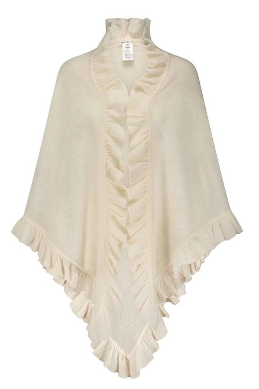 Jewelry + Accessories Minnie Rose Scarves | Cashmere Ruffle Shawl White