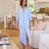 Apparel Frank & Eileen | Rory Maxi Shirtdress Glacier