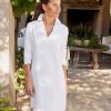 Apparel Frank & Eileen | Nicole Henley Jersey Dress White