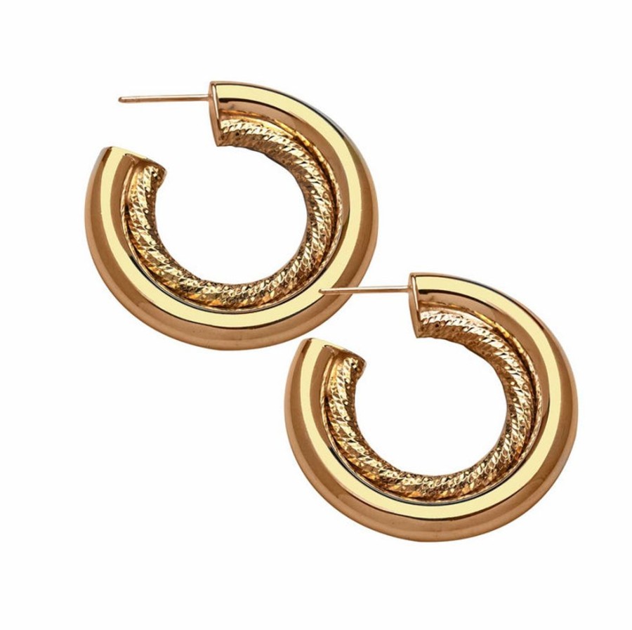 Jewelry + Accessories Jennifer Zeuner Earrings | Juniper 1.5" Gold