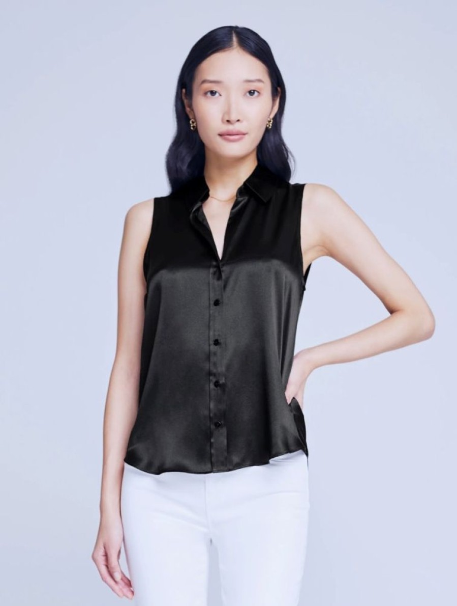 Apparel L'Agence | Emmy Blouse Black