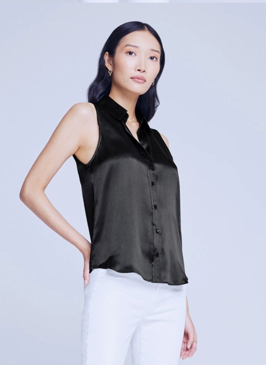 Apparel L'Agence | Emmy Blouse Black