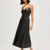 Apparel Fifteen Twenty | Faux Leather Midi Dress Black