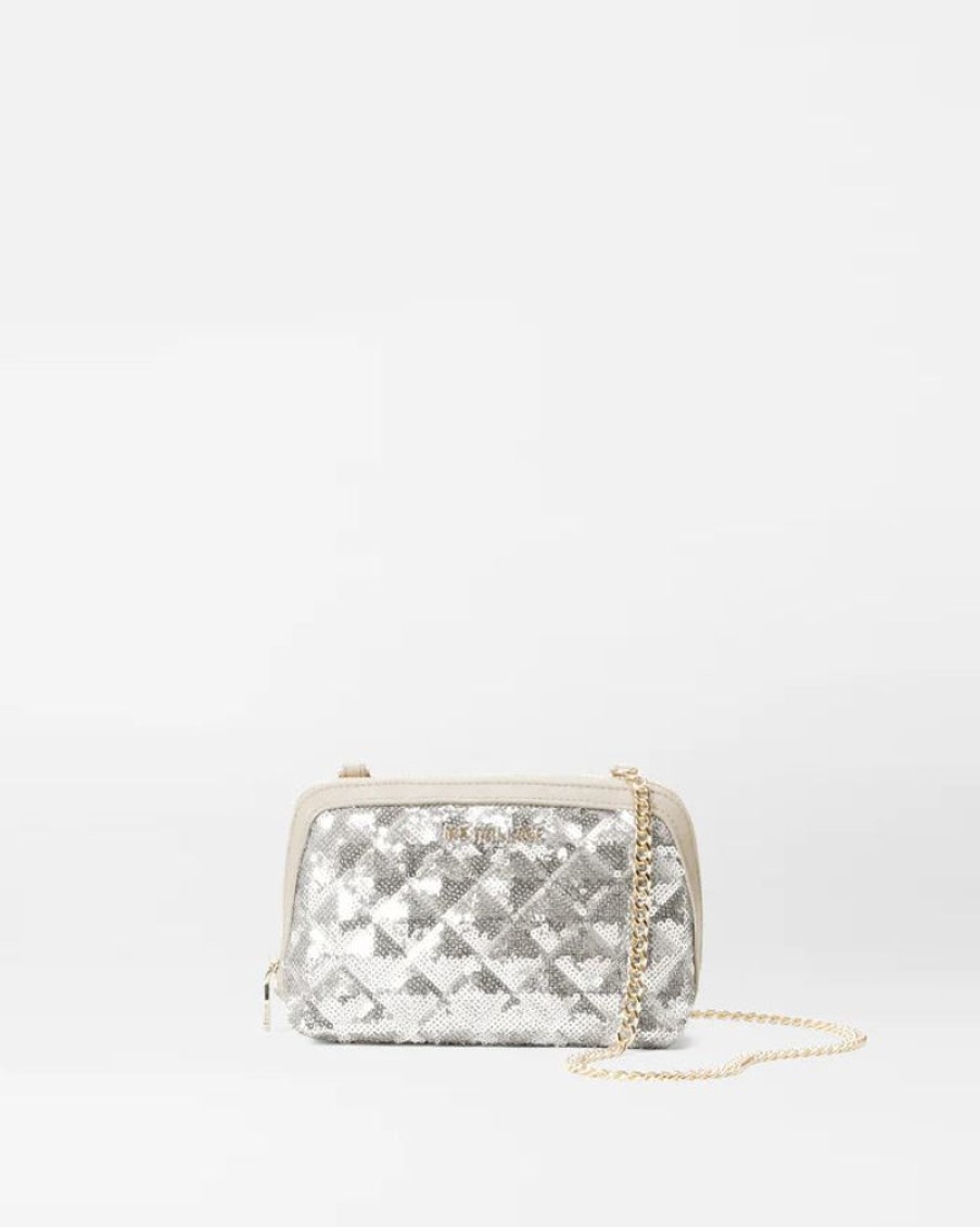 Handbags MZ Wallace | Emily Crossbody Small Ice Sequin