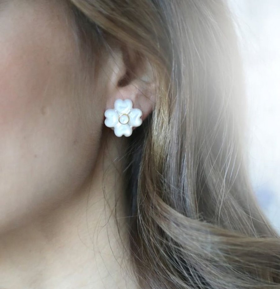 Jewelry + Accessories ASHA Earrings | Elle Stud Mop