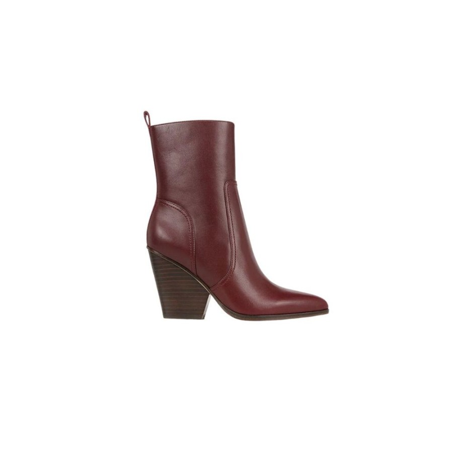 Shoes Veronica Beard - Shoes | Logan Leather Bootie Merlot