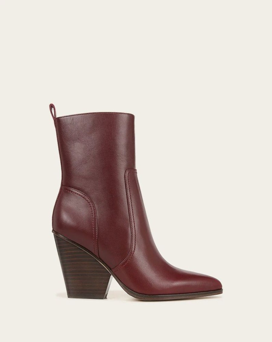 Shoes Veronica Beard - Shoes | Logan Leather Bootie Merlot