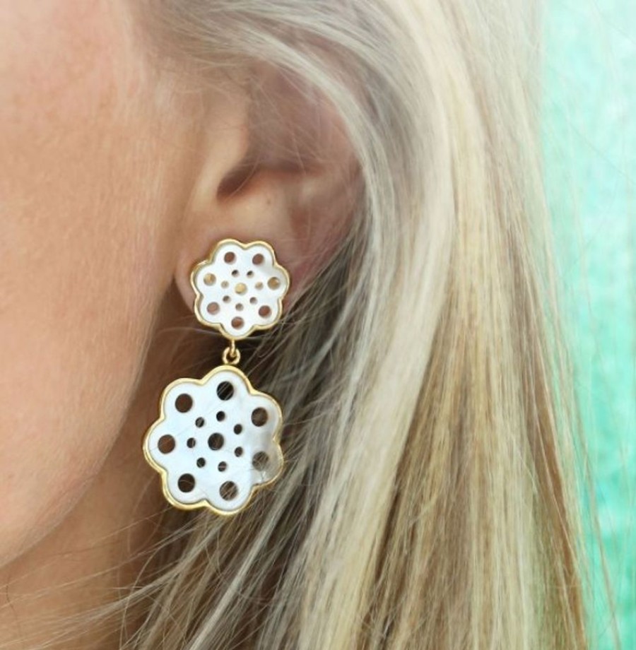 Jewelry + Accessories ASHA Earrings | Gardenia Drop Earring Small