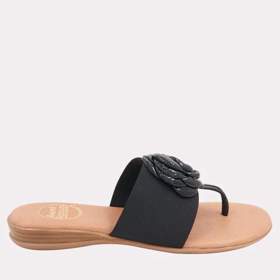 Shoes Andre Assous | Nara Featherweights Sandal Flower Black