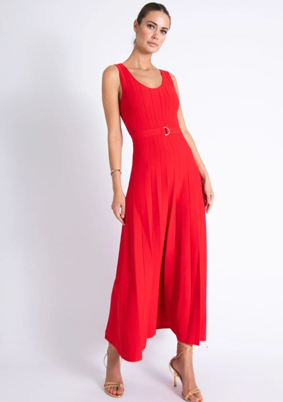 Apparel Karina Grimaldi | Ingrid Knit Midi Dress Ruby