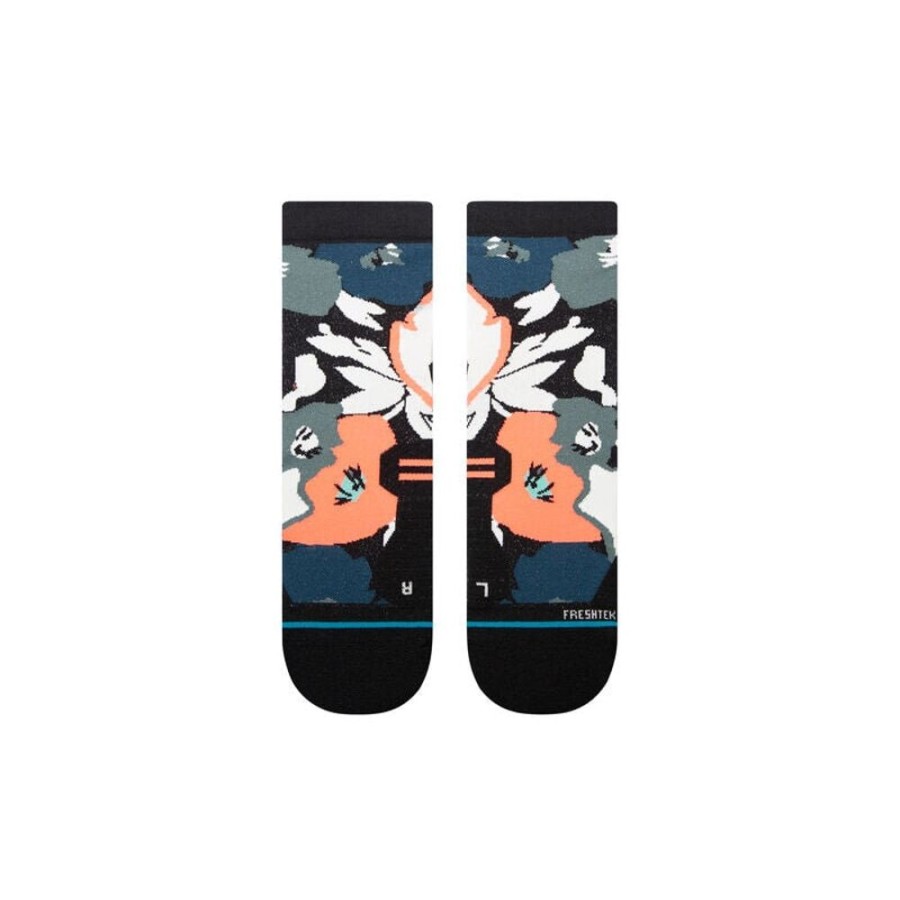 Apparel Stance | Performance Quarter Socks Flower Beds Black