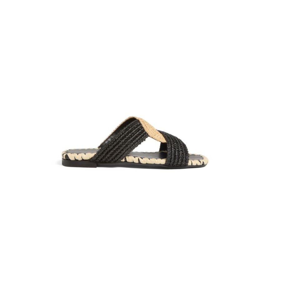 Shoes Castaner | Prado Raffia Natural/ Negro