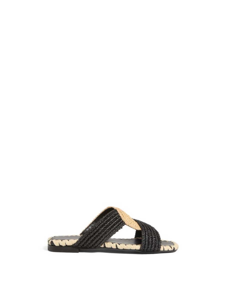 Shoes Castaner | Prado Raffia Natural/ Negro