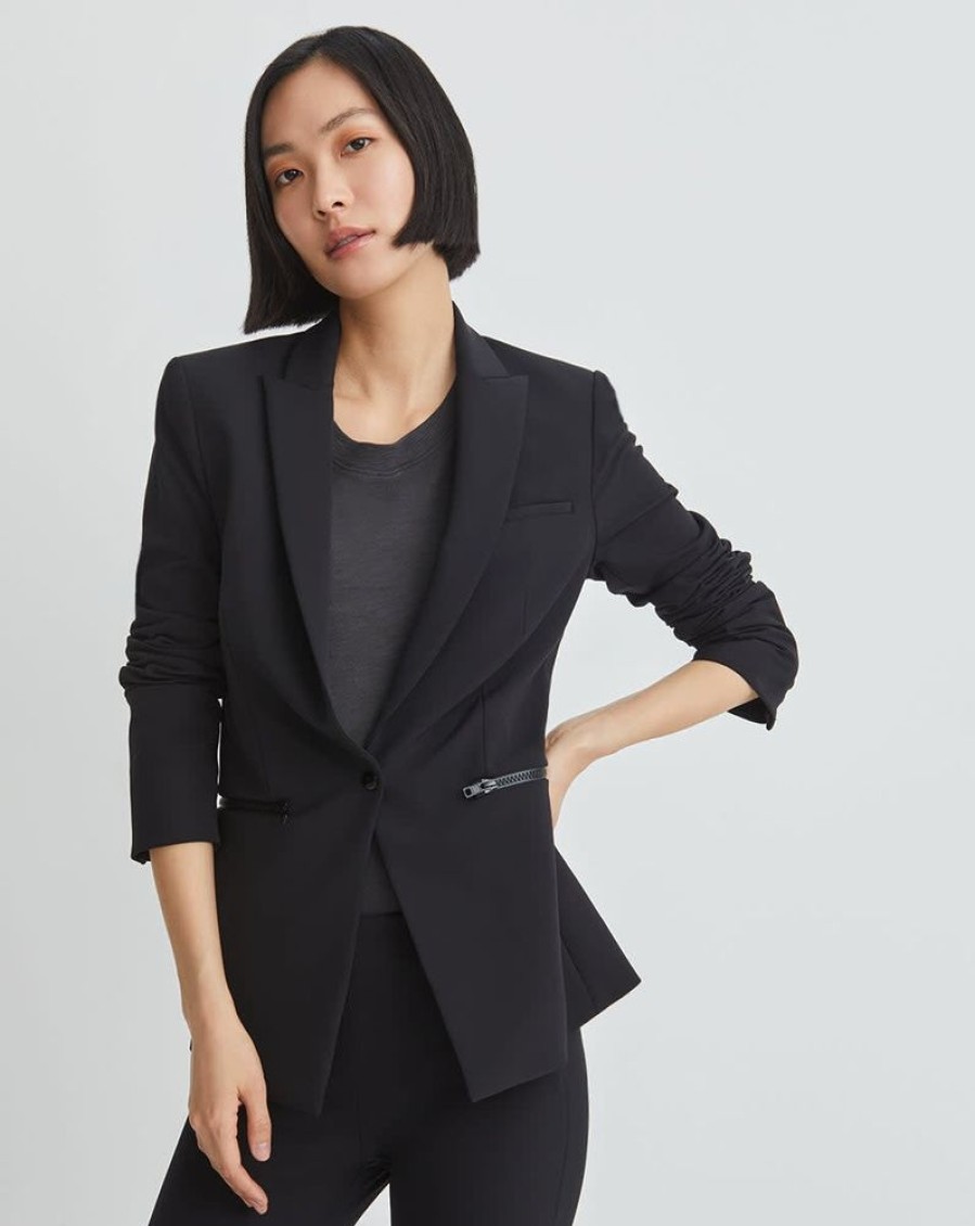 Apparel Veronica Beard | Scuba Dickey Jacket In Black