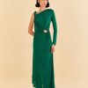 Apparel Farm Rio | One Shoulder Midi Dress Emerald