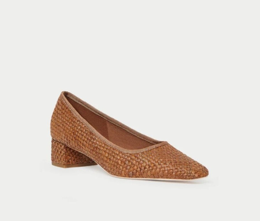 Shoes Loeffler Randall Shoes | Nerine Square Toe Midheel Pump Brown