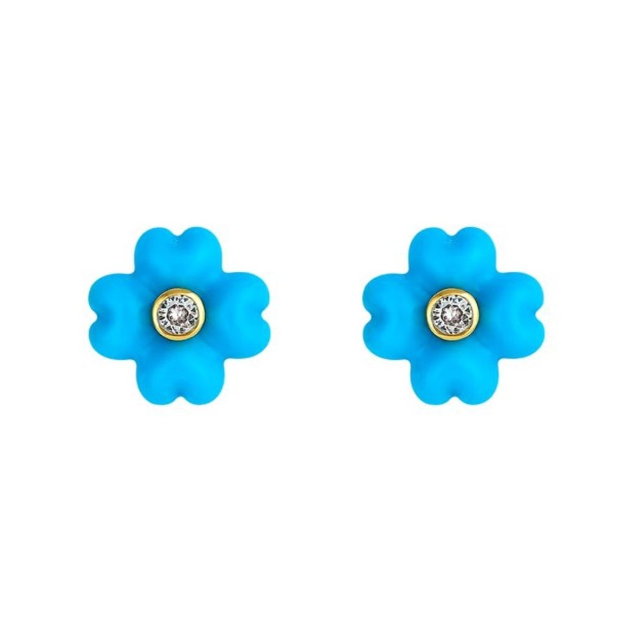 Jewelry + Accessories ASHA Earrings | Elle Stud Turquoise