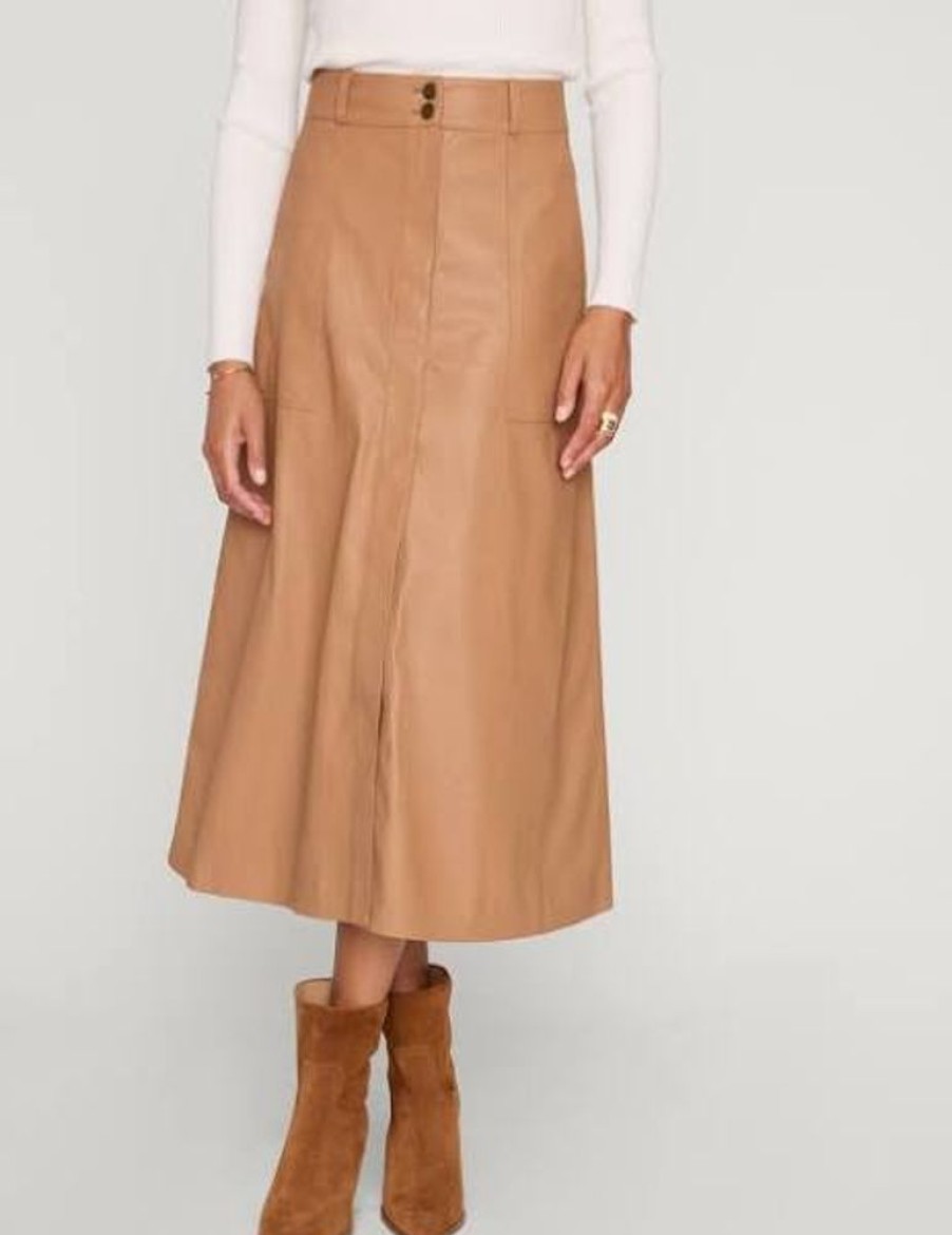 Apparel Brochu Walker | Mica Vegan Leather Skirt Dunes