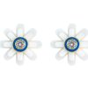 Jewelry + Accessories ASHA Earrings | Stacked Daisy Stud Tq