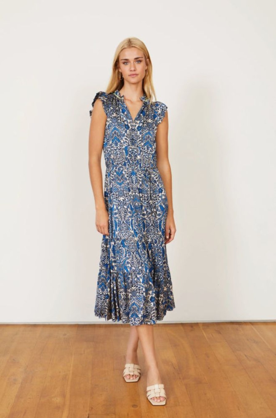 Apparel Caballero | Claudia Dress Coastal Damask