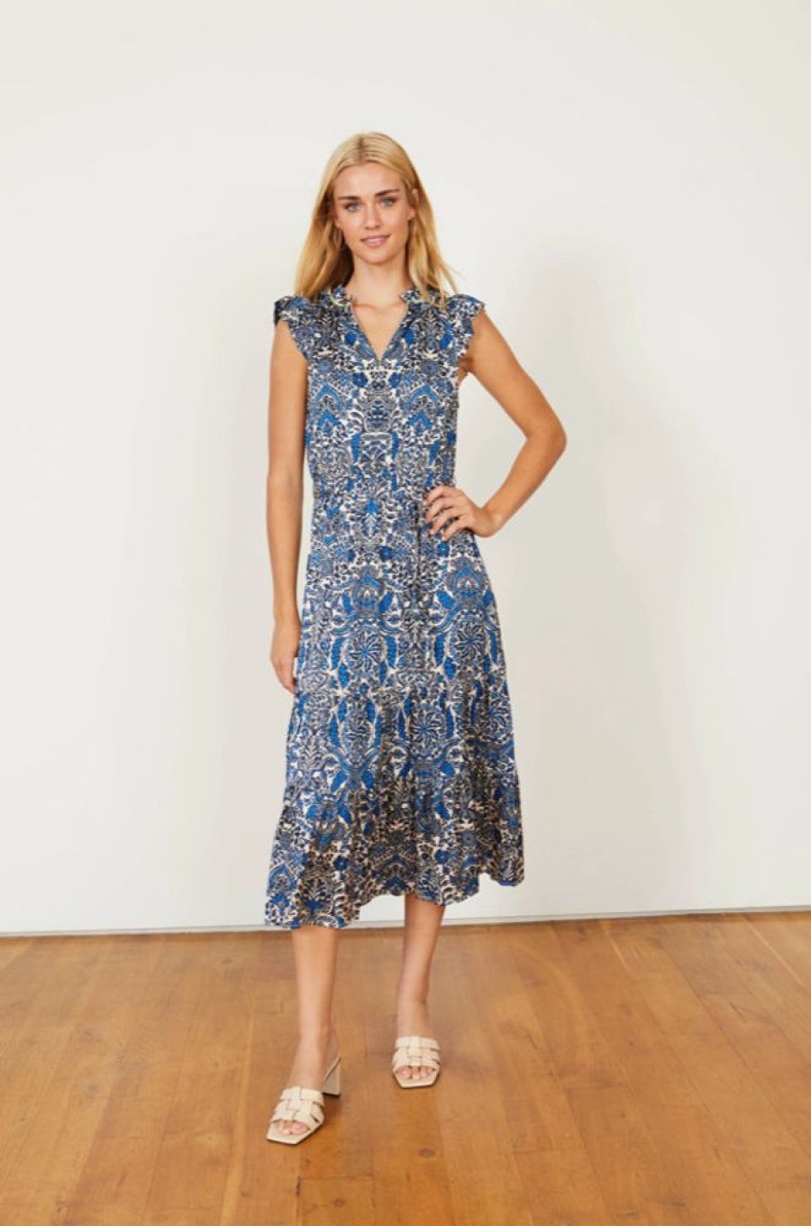 Apparel Caballero | Claudia Dress Coastal Damask