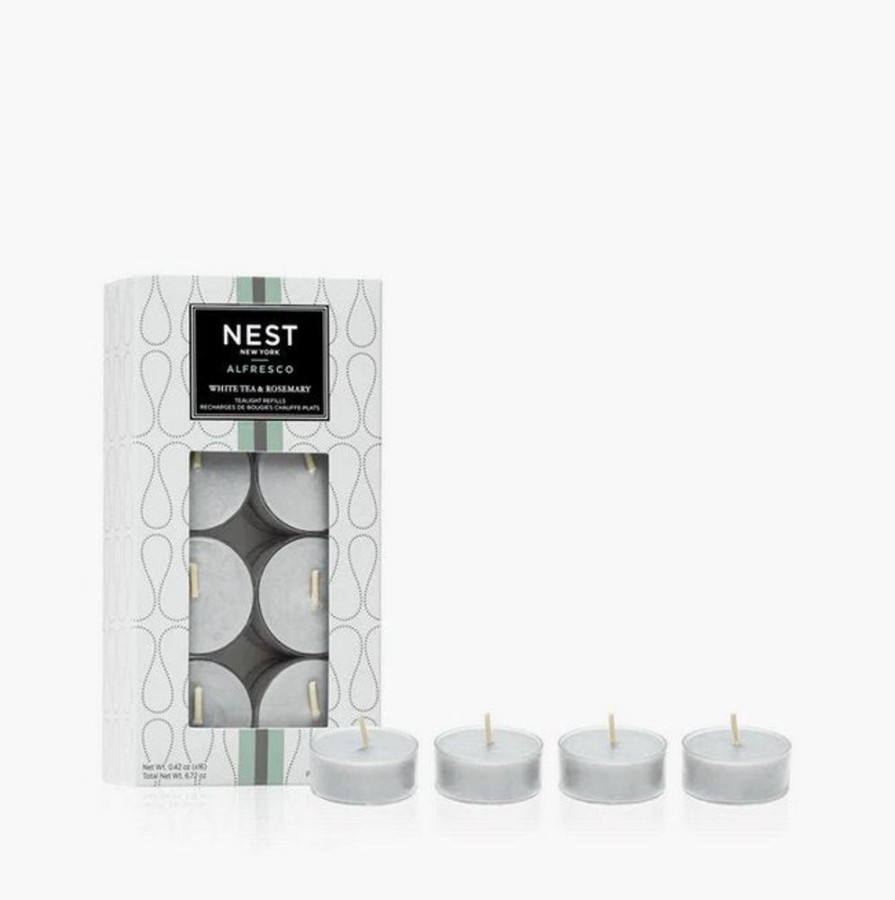 Jewelry + Accessories NEST Candles & Diffusers | Tealight Refill X 16 White Tea & Rosemary