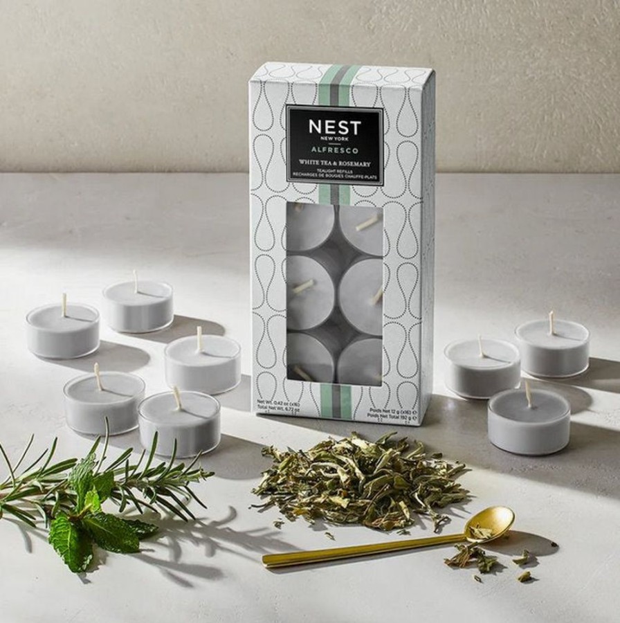 Jewelry + Accessories NEST Candles & Diffusers | Tealight Refill X 16 White Tea & Rosemary