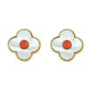 Jewelry + Accessories ASHA Earrings | Clover Stud Coral