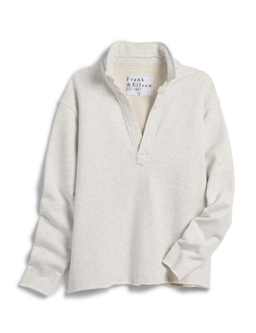 Apparel Frank & Eileen | Patrick Popover Henley Triple Fleece Light Heather Gray Melange