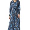 Apparel Misa | Bettina Dress Blue Sunflower