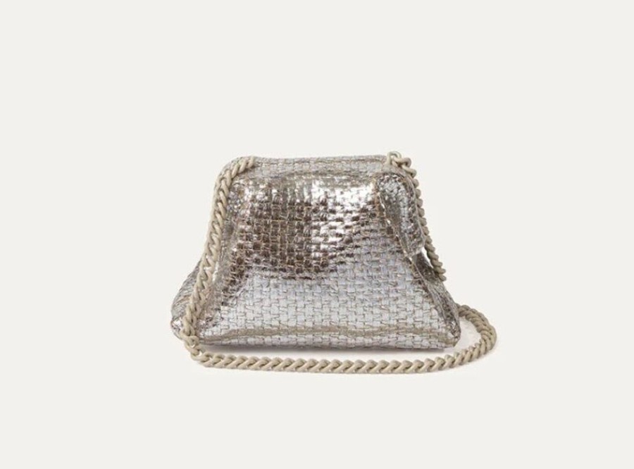 Handbags Maria La Rosa | Zaffiro Laminated Silver